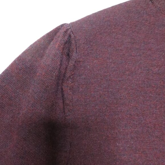 LOFT womens SWEATER purple TOP crew PLUM shirt WOOL CAREER casual SIZE M - Picture 7 of 10